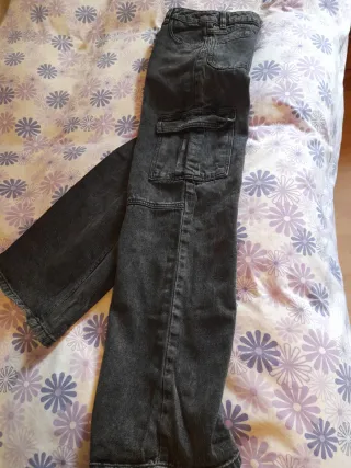 Pantalón cargo vaquero negro Talla 34
