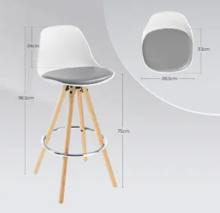 Juego de 2 taburetes de cocina a estrenar