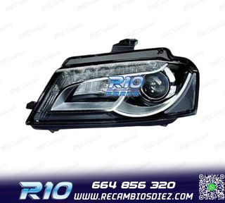 FARO IZQ XENON AUDI A3 08-12 CON LUZ DIURNA