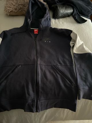 Sudadera Nike Air Talla M Azul y Gris