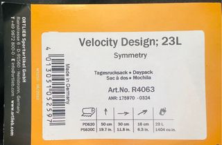 Mochila Ortlieb Velocity 23L Negra