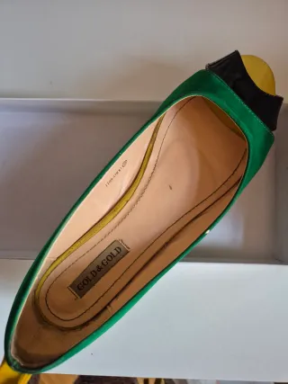 Ballerine estive eleganti verdi/gialle Tg 39
