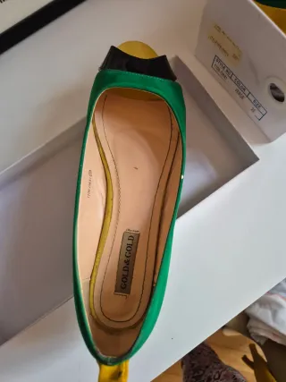 Ballerine estive eleganti verdi/gialle Tg 39