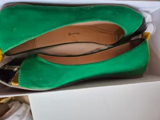 Ballerine estive eleganti verdi/gialle Tg 39