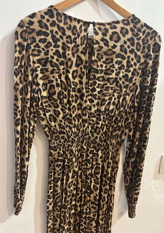 Vestido midi estampado leopardo