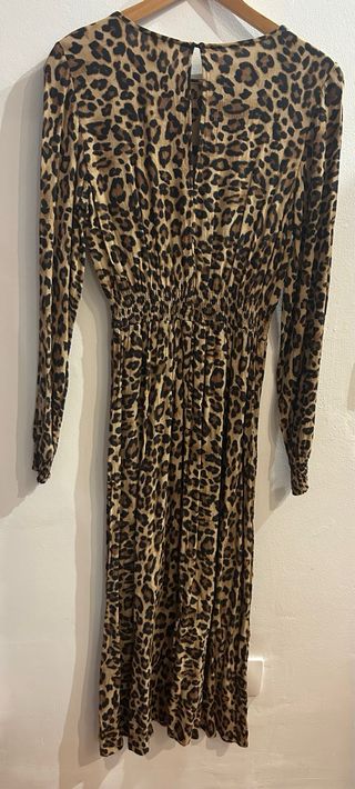Vestido midi estampado leopardo