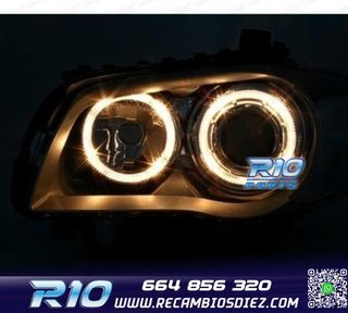 FAROS BMW E81 E87 E82 E88 OJOS ANGEL FONDO CROMO GRIS