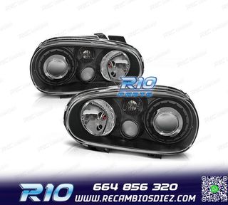 FAROS VOLKSWAGEN VW GOLF 4 LOOK R32 FONDO NEGRO