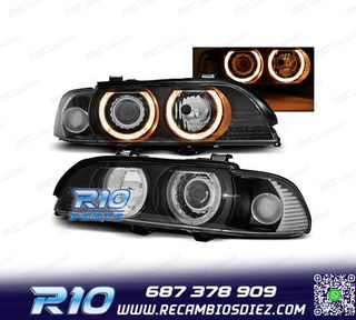 FAROS BMW E39 95-00 XENON OJOS ANGEL FONDO NEGRO