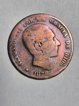 Lote 11 Monedas Españolas Siglo XIX  1870-1878