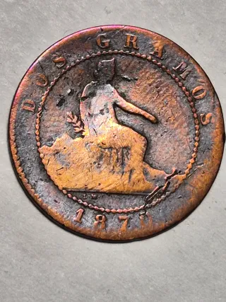 Lote 11 Monedas Españolas Siglo XIX  1870-1878