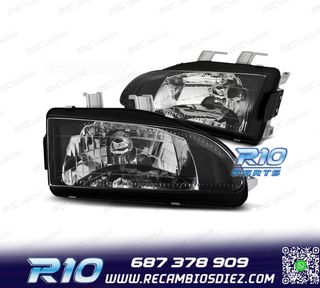 FAROS HONDA CIVIC 91-95 FONDO NEGRO