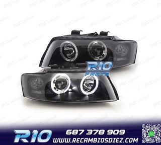 FAROS AUDI A4 B6 00-04 OJOS ANGEL CCFL FONDO NEGRO