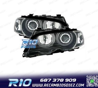 FAROS BMW E46 COUPE 99-03 OJOS ANGEL CCFL INTERMITENTES FOND