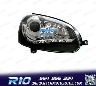 FAROS PARA VOLKSWAGEN VW GOLF MK5 03-08 LUZ DIURNA LED FONDO
