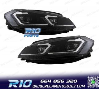 FAROS FULL LED DINAMICOS VOLKSWAGEN VW GOLF 7.5 17-19 LOOK R