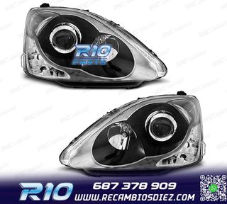 FAROS HONDA CIVIC 01-06 PROYECTOR FONDO NEGRO