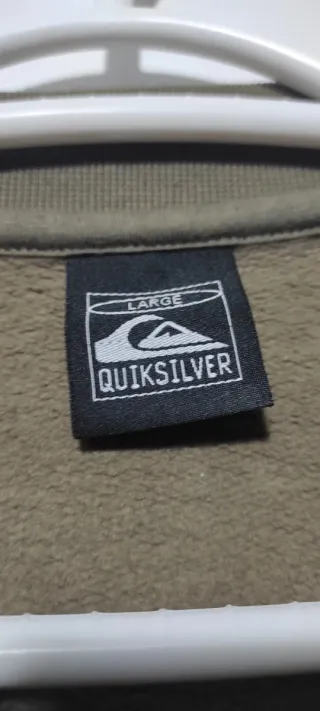 Sudadera Quiksilver verde con logo grande espalda