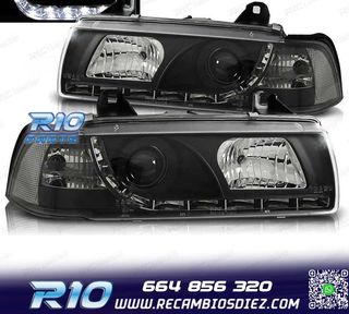 FAROS BMW E36 90-99 LUZ DIURNA FONDO NEGRO