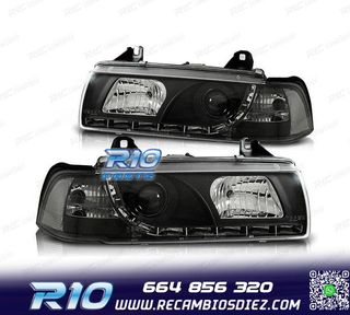 FAROS BMW E36 90-99 LUZ DIURNA FONDO NEGRO