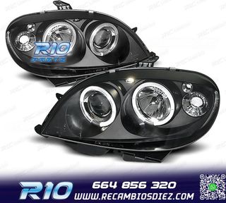 FAROS CITROEN SAXO 99-04 OJOS ANGEL FONDO NEGRO