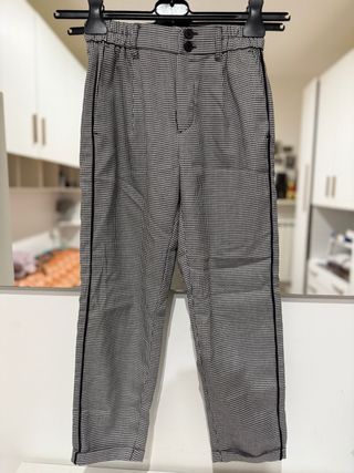 Pantaloni leggeri a scacchi sportivo/elegante