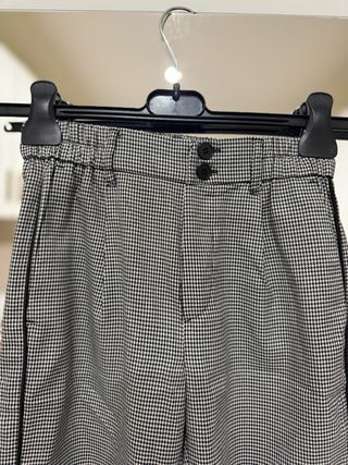 Pantaloni leggeri a scacchi sportivo/elegante