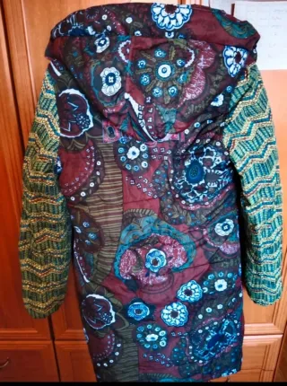 Abrigo Desigual Reversible Multicolor