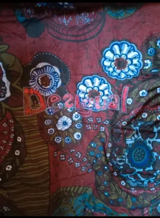 Abrigo Desigual Reversible Multicolor