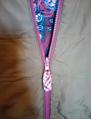 Abrigo Desigual Reversible Multicolor