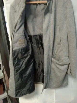 Abrigo Zara Gris Hombre