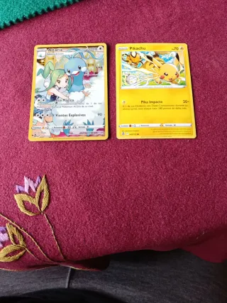 Cartas Pokémon Altaria y Pikachu