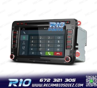 RADIO GPS ANDROID 13 PARA VOLKSWAGEN VW SEAT SKODA TOURAN 7"
