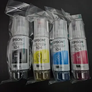 4 Botes Tinta Epson 104 Ecotank