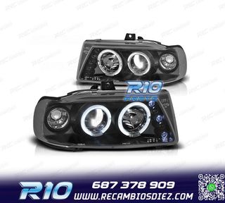 FAROS SEAT IBIZA CORDOBA 6K 93-99 OJOS ANGEL FONDO NEGRO