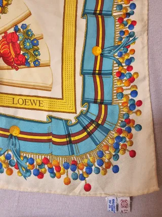Pañuelo Seda Loewe Abanicos Multicolor