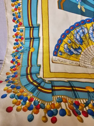 Pañuelo Seda Loewe Abanicos Multicolor