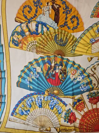 Pañuelo Seda Loewe Abanicos Multicolor