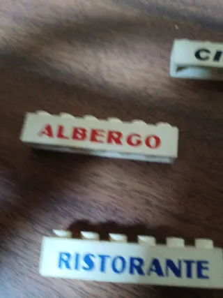 Lego mattoncini con scritte anni 70