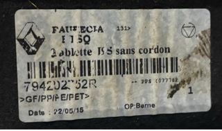 BANDEJA TRASERA MALETERO RENAULT SCENIC 3 2015