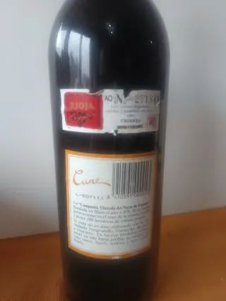 Vino Crianza CUNE 1992 D.O Rioja