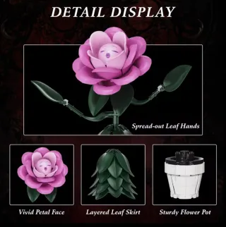 piezas de construcción de flores