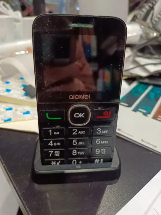 Teléfono fijo inalámbrico Alcatel negro