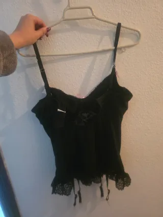 Conjunto Lenceria Negro Encaje