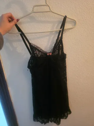 Conjunto Lenceria Negro Encaje