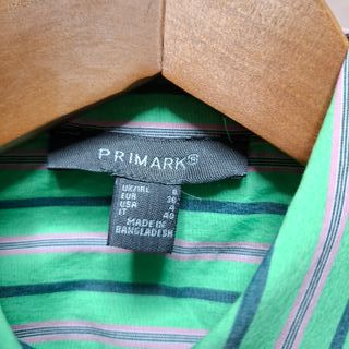 Camisa de rayas verde y rosa Primark