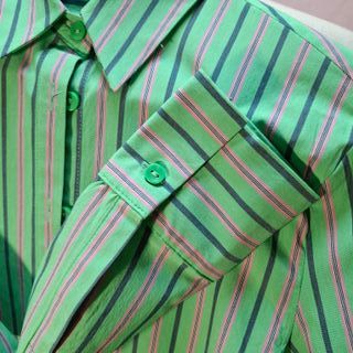 Camisa de rayas verde y rosa Primark