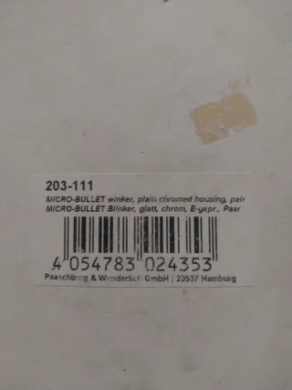 Intermitentes moto cromados lisos Shin Yo.