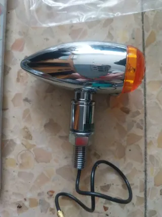 Intermitentes moto cromados lisos Shin Yo.