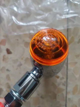 Intermitentes moto cromados lisos Shin Yo.